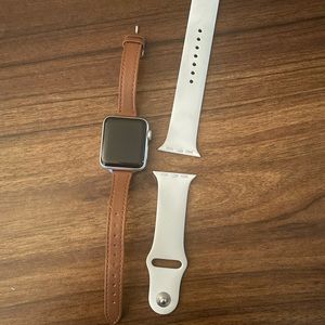 Apple Watch Series 3. Both straps are included.